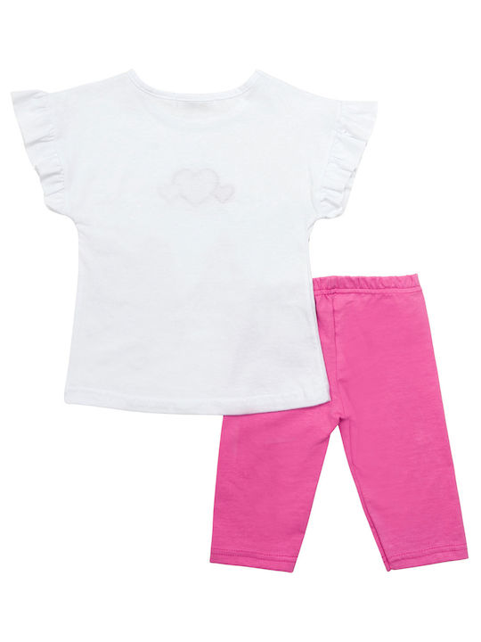 Babylon Kinder Set mit Leggings Sommer 2Stück Weiß