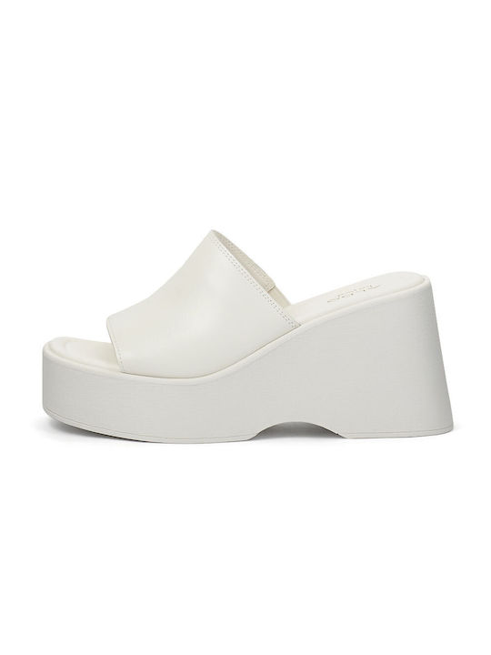 Aldo Women's Leather Platform Shoes White