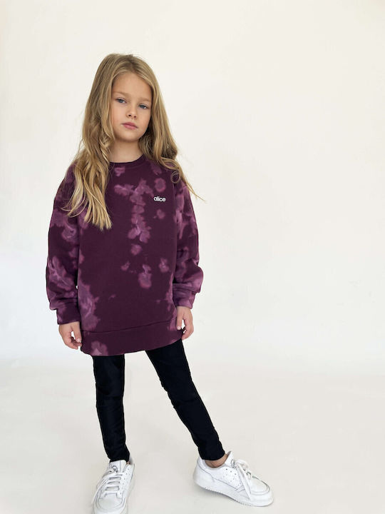 Alice Kinderbekleidungsset mit Burgundisch Leggings 2 Stück Alice Kinderbekleidungsset mit Burgundisch Leggings 2 Stück
