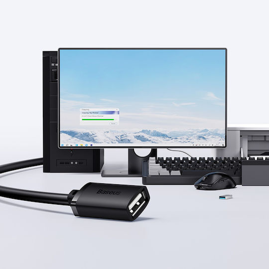 Baseus USB 2.0 Kabel USB-A-Stecker - USB-A-Buchse Schwarz 0.5m B00631100111-00