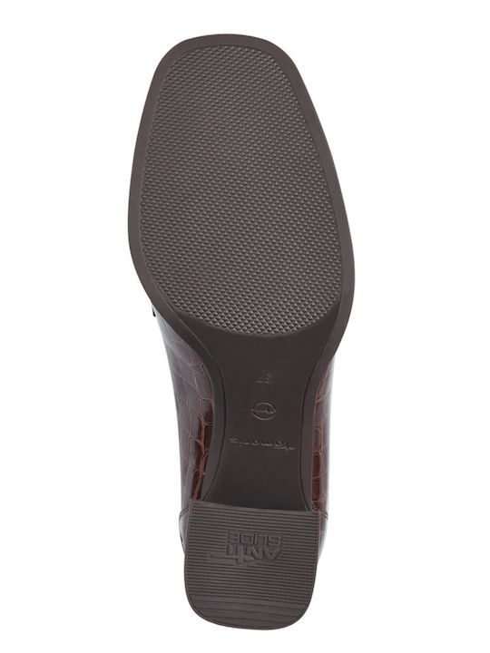 Anatomic Patent Leather Brown Medium Heels