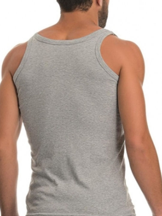 Men's Undershirts Sleeveless in Gray Color 6Pack