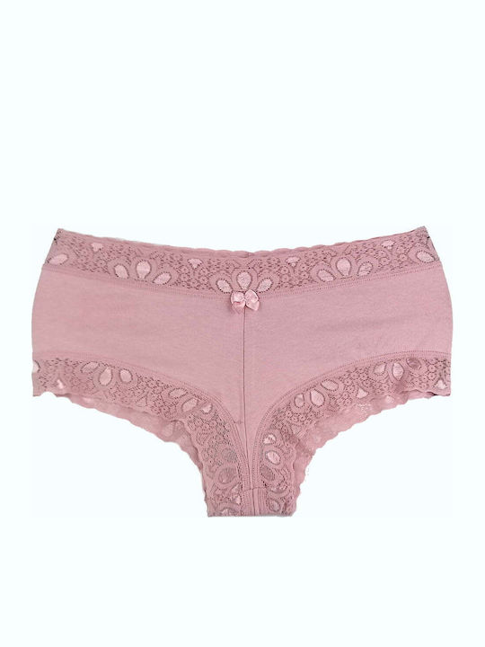 Damen Slip mit Spitze Beige