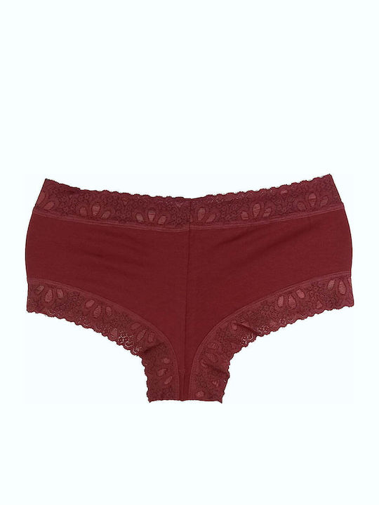 Damen Slip mit Spitze Beige