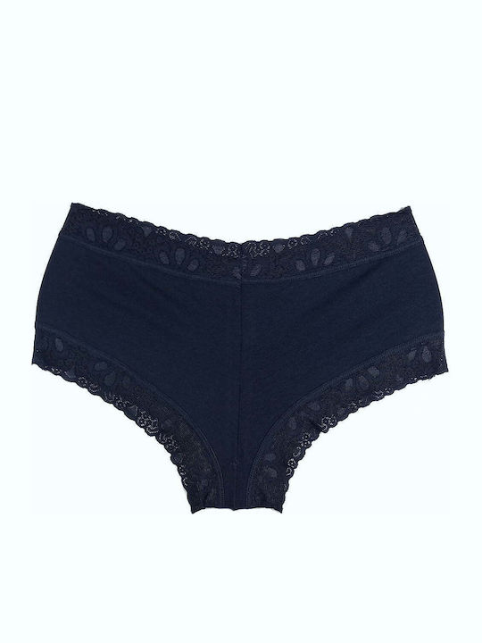 Damen Slip mit Spitze Beige