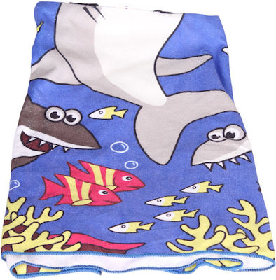 Rima Beachwear Kids Beach Poncho Blue