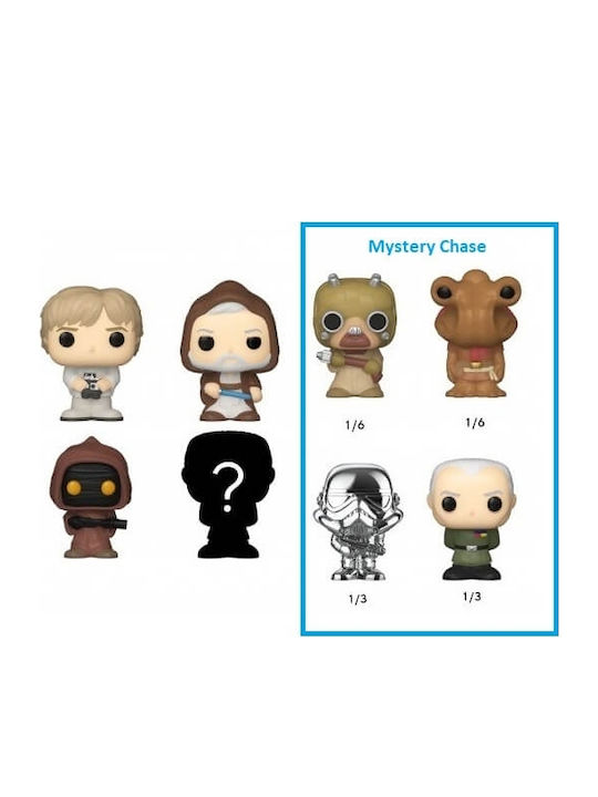 Funko Bitty Pop! Filme: Krieg der Sterne - Luke Skywalker, Obi-Wan Kenobi, Jawa & Chase Chase 4Stück