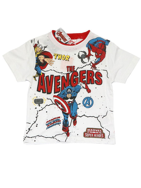 Marvel Kids Set with Shorts Summer 2pcs White