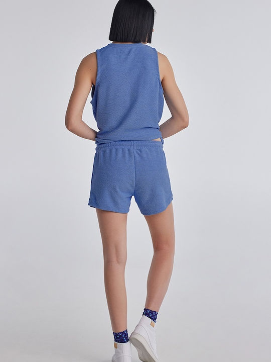 Women's Terry Sporty Shorts Blue