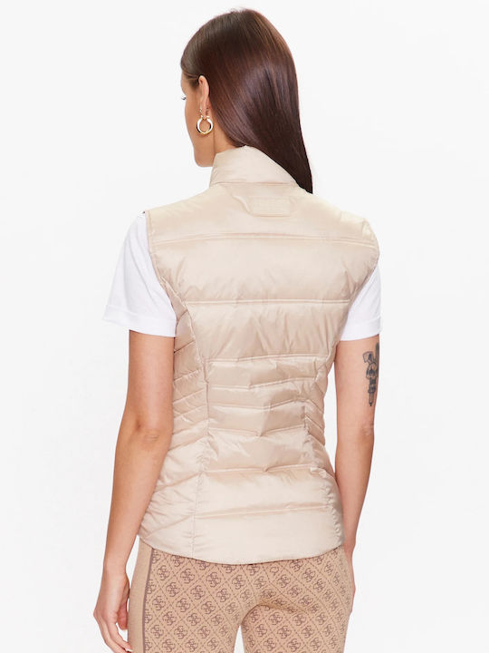 Women's Short Puffer Jacket for Spring or Autumn White