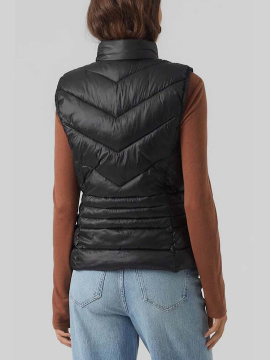 Vero Moda Women's Short Puffer Jacket for Spring or Autumn Black