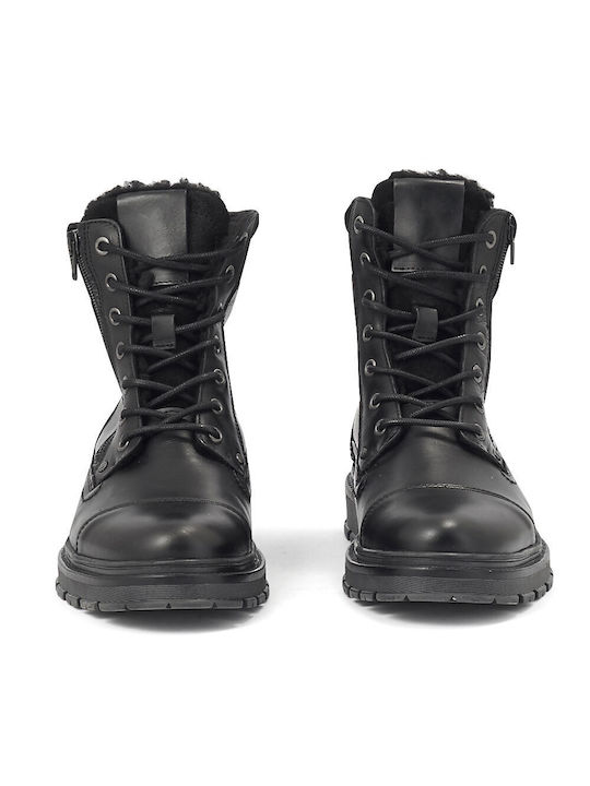 Leder Herrenstiefel Schwarz