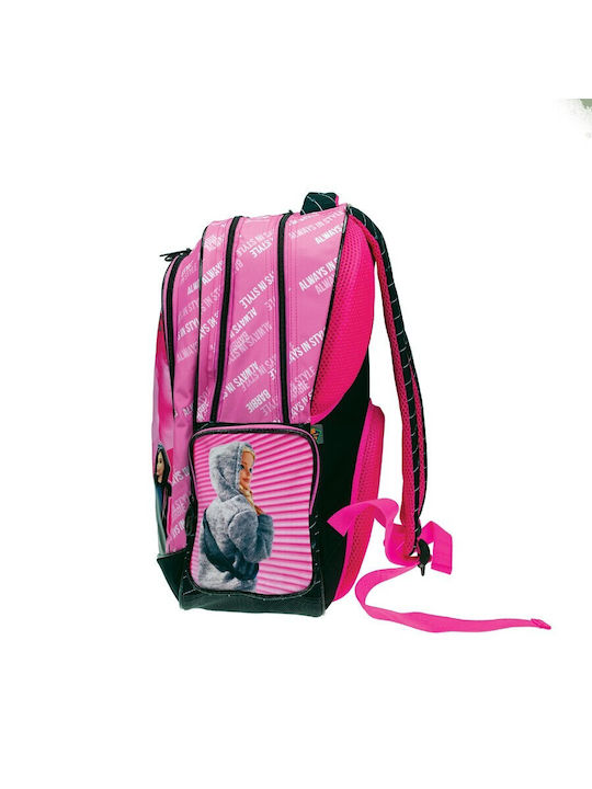 Gim Barbie School Bag Backpack Elementary, Elementary Pink with Water Bottle Holder 27Liters