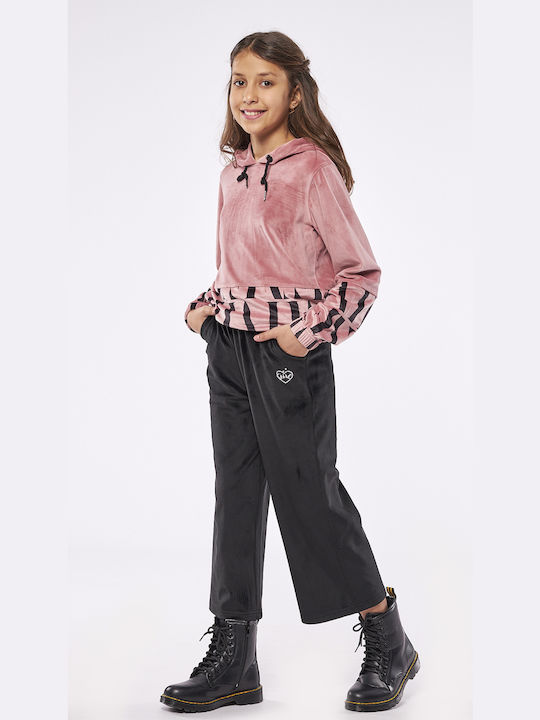 Εβίτα Kids Sweatpants Set Pink 2pcs