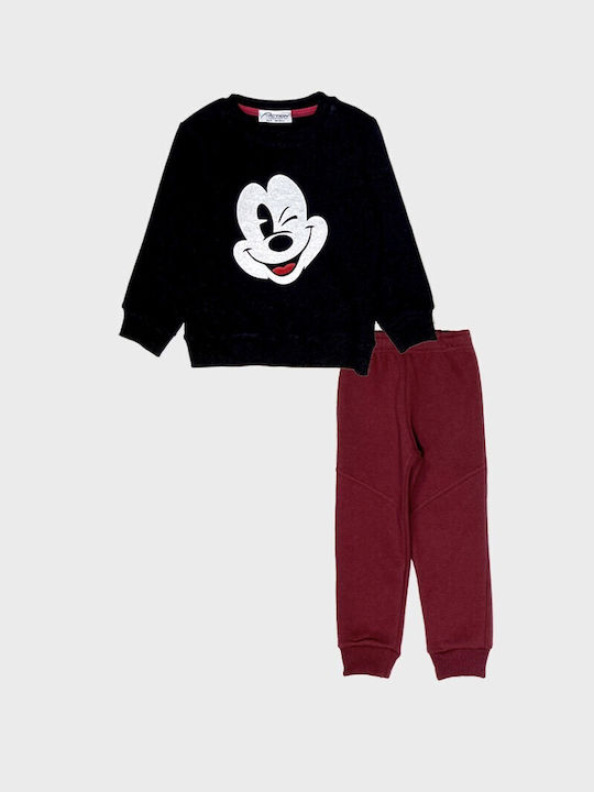 Action Sportswear Kids Sweatpants Set Burgundy 2pcs