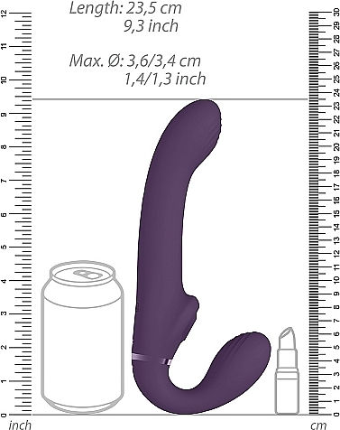 Vive Fără bretele Strap On cu Dildo în Culoare Violet