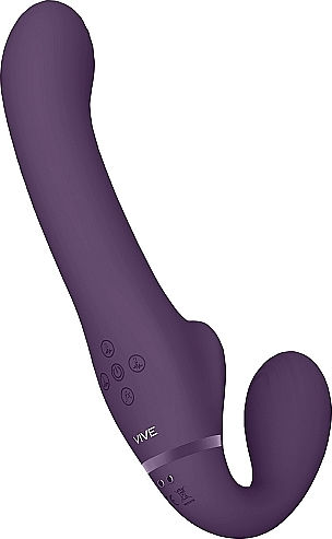 Vive Fără bretele Strap On cu Dildo în Culoare Violet