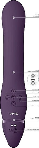 Vive Fără bretele Strap On cu Dildo în Culoare Violet