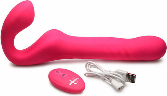 Strap U Trägerlos Strap On mit Dildo in Rosa Farbe