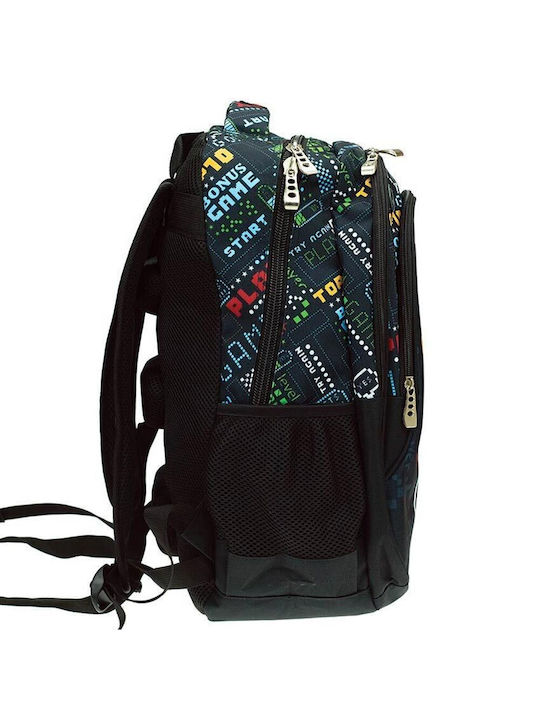 Back Me Up Game School Backpack For Elementary With Water Bottle Holder White 40lt 30 x 28 x 40cm