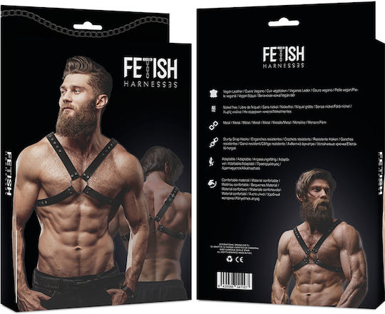 Fetish Submissive Ανδρικό Harness Μαύρο