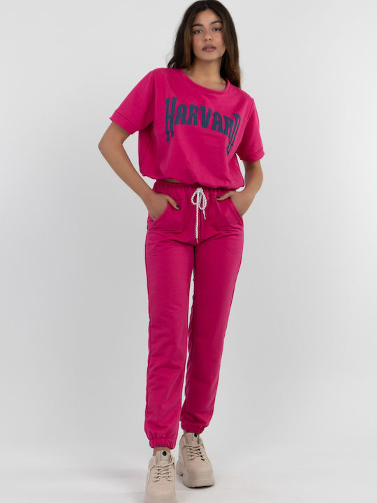 Sweatpants Set Fuchsia