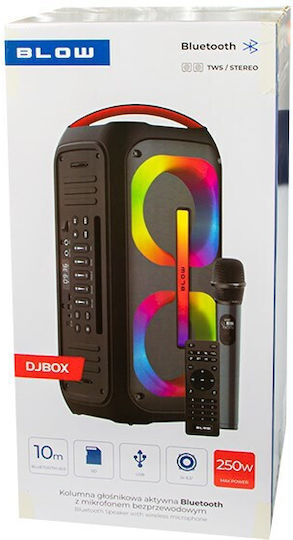 Blow Ηχείο Karaoke με Ενσύρματo Μικρόφωνο και Εφέ Φωτισμού DJBOX 30-392# Μαύρο