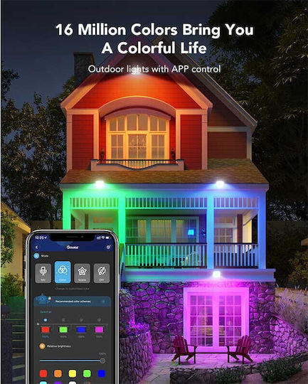 Govee Wasserdicht LED Flutlicht 24W Kaltweiß 6500K WiFi IP65