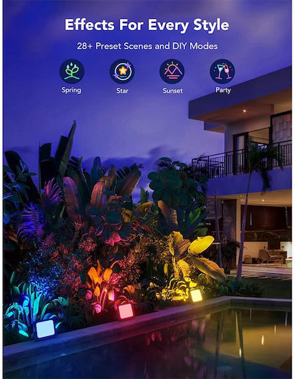 Govee Wasserdicht LED Flutlicht 24W Kaltweiß 6500K WiFi IP65