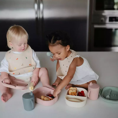 Mushie Plastik Kinder Lebensmittelbehälter Rosa