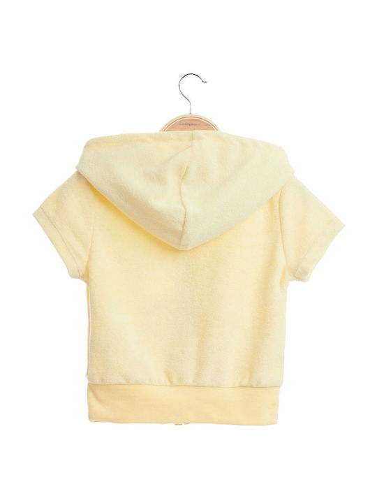 SugarFree Girls Hooded Sweatshirt with Zipper Yellow