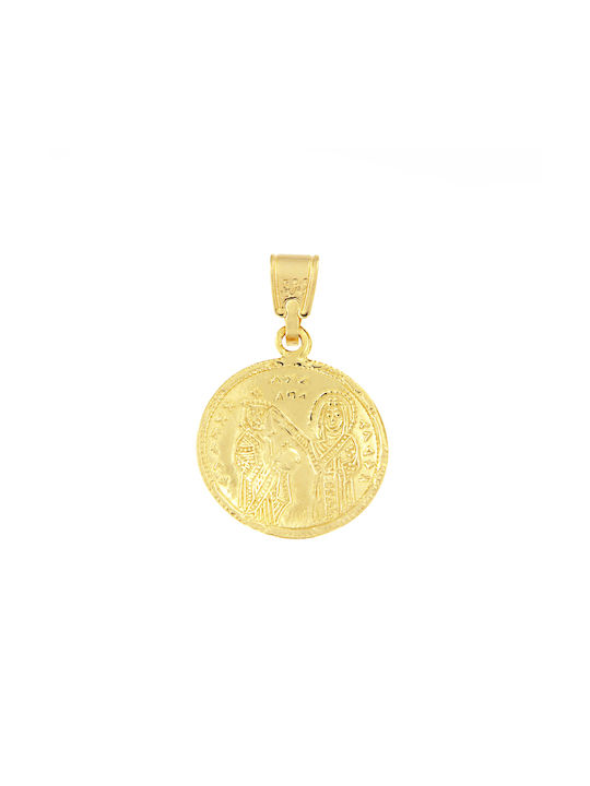 Anhänger Kinder Amulett Beidseitig Konstantinato aus Gold 14K KNK2115