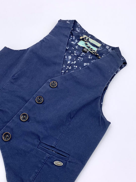 Gang Boys Vest with Zipper Blue