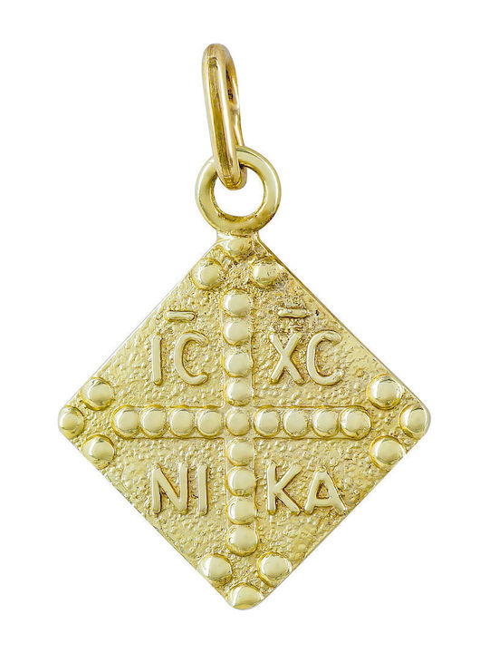 Kiriakos Gofas Kids Charms Constantine Coin Pendant Gold 14K