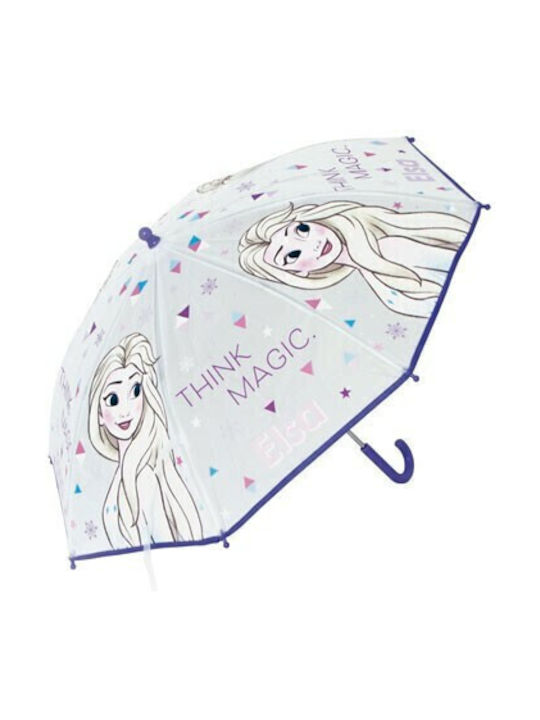 Arditex Kinder Regenschirm Gebogener Handgriff Blau mit Durchmesser 46cm.