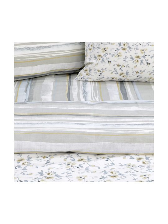 Lino Home Agne Pillowcase Set with Envelope Cover Grey 50x70cm.