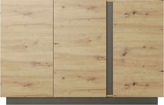 Sideboard Holz Artisan Eiche / Graphit 138.2x40x90.5cm