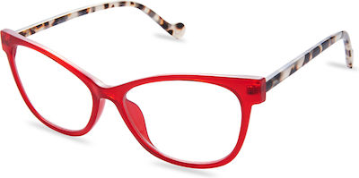 Nordic Vision Women's Reading Glasses +1.50 in Red color