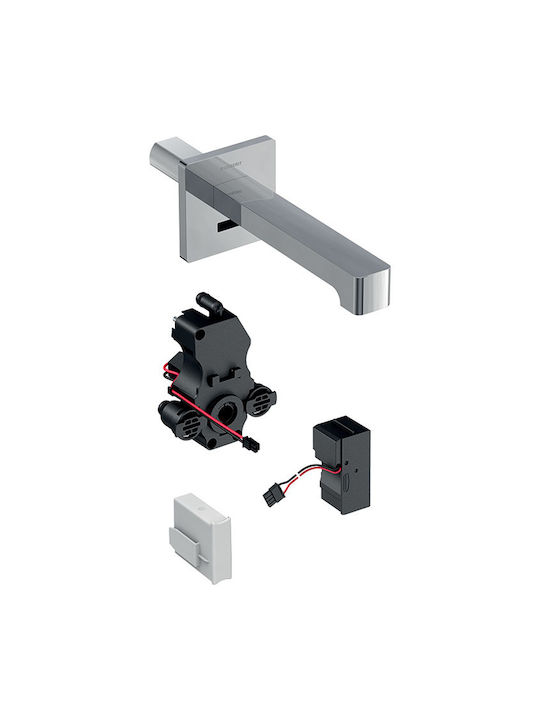 Geberit Brenta II Built-in Faucet Spout for for Bathroom Sink 1 Exit Silver