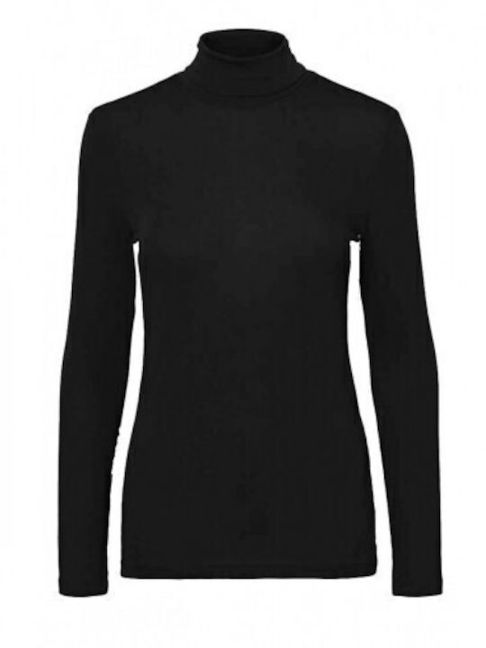 Paco & Co 200201 Women's Long Sleeve Blouse Black