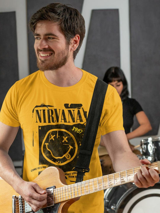 T-shirt Nirvana σε Μαύρο χρώμα