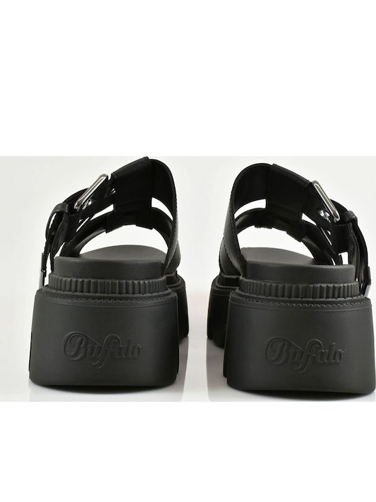 Women's Flat Sandals in Black Color