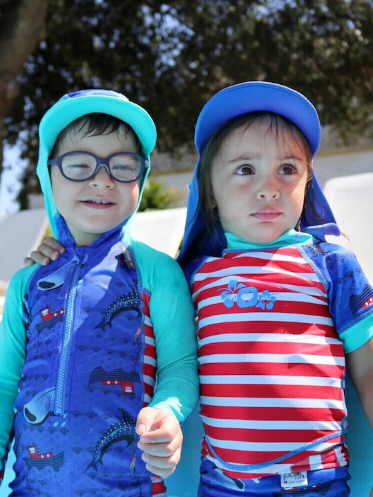 Close Parent Kinder Badeanzug Rashguard Rot