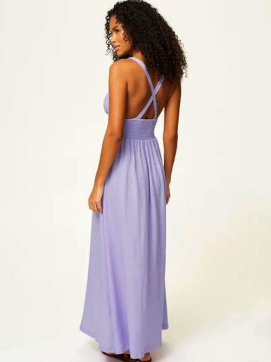 Lake Garda Cross Back Maxi Dress 23HSLG82-B8440 MOV