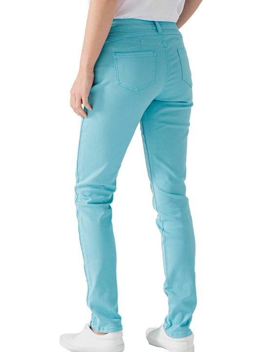 C'est Beau La Vie Femeiesc Tesatura Pantaloni Push-up Slim Fit Albastru deschis
