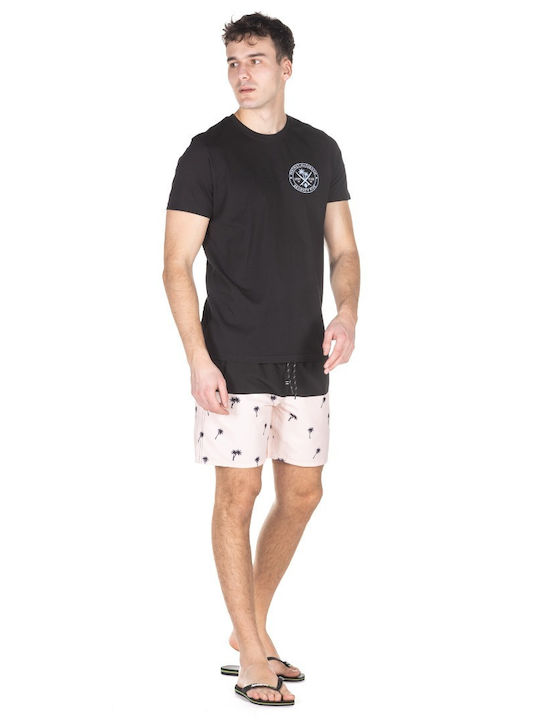 Herren Badebekleidung Shorts Rosa mit Mustern