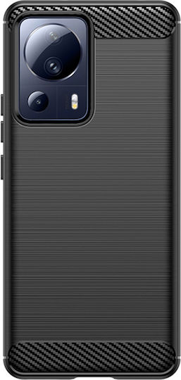 Techsuit Carbon Back Cover Σιλικόνης Μαύρο (Xiaomi 13 Lite)