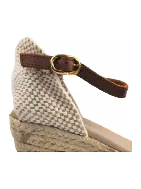 Women's Leather Platform Espadrilles Blue