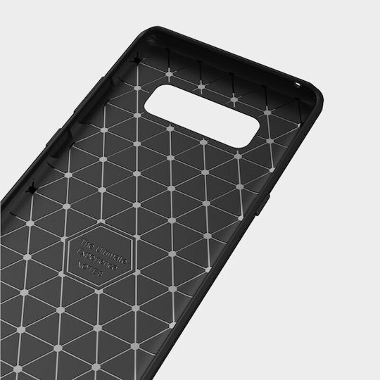 Techsuit Carbon Umschlag Rückseite Silikon Schwarz (Galaxy Note 8)