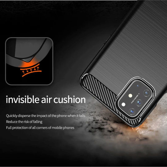 Techsuit Carbon Back Cover Silicone Black (OnePlus 8T)
